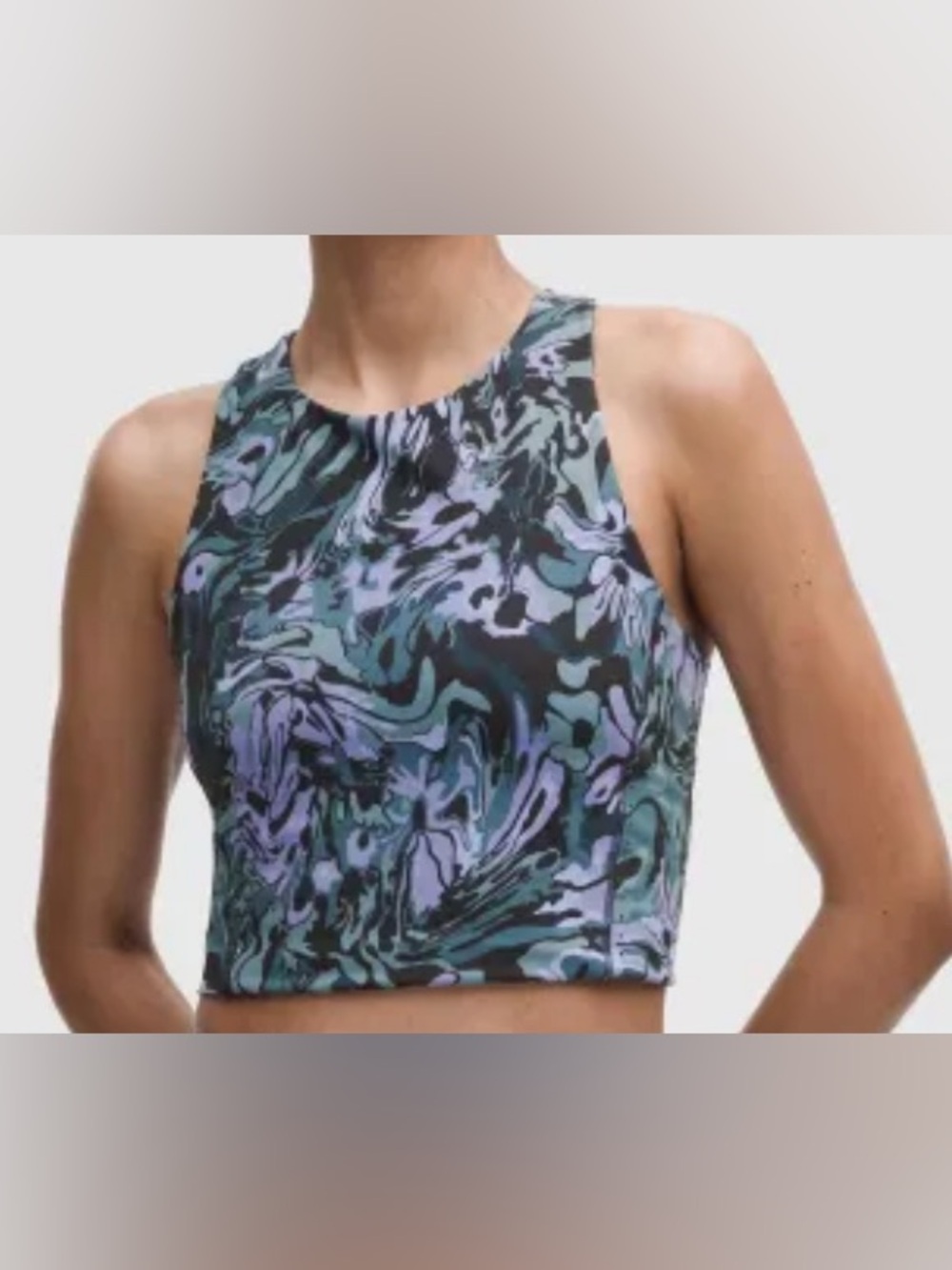 Lululemon Swift Speed Cropped Tank Top (B/C Cup) in the Flower Meld Multi